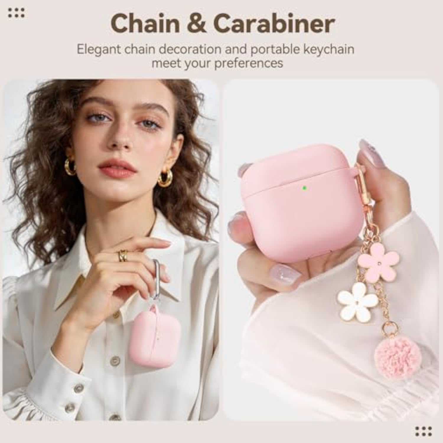 AirPods 4 Case Cover 2024 Soft Silicone Protector - Pink