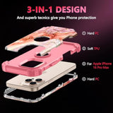 For Iphone 16 Pro Max Case,Three Layer Heavy Duty Sturdy Shockproof Protection Full Rugged Hard Pc+Soft Tpu Bumper Protective Girls Case For Apple Iphone 16 Pro Max 6.9 Inch,Gold