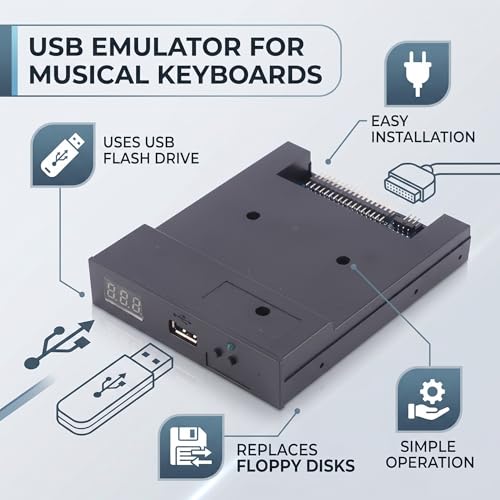 Floppy & Tape Drives-3.5In 1.44Mb Sfr1M44-U100K Updated Version Usb Flash Disk Floppy Drive Emulator + Cd Screws Black