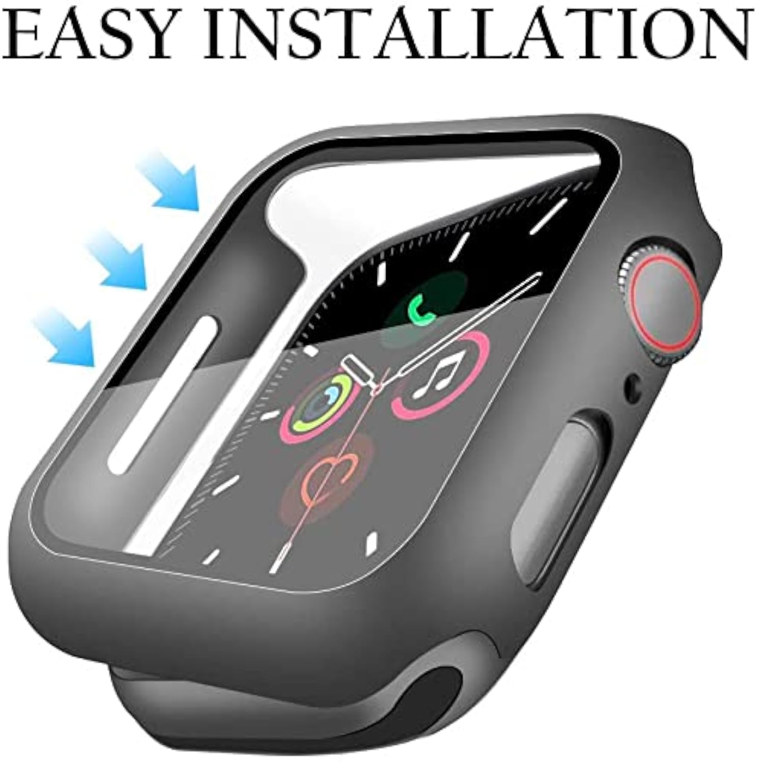 Compatible With Watch 42Mm Series 3/2/1 Case With Built-In Tempered Glass Screen Protector, Thin Guard Bumper Full Coverage Hard Cover For Iwatch Accessories