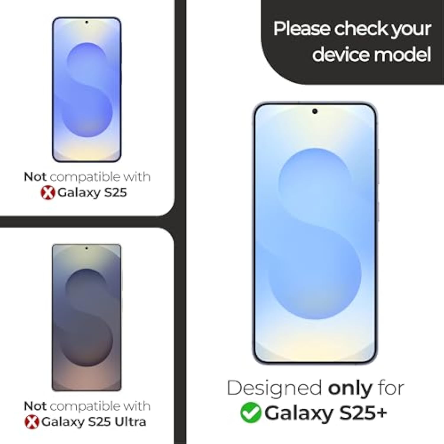 ArmorSuit 2 Pack for Samsung Galaxy S25 Plus (6.7") Screen Protector Case Friendly MilitaryShield HD Clear Film - Made in USA