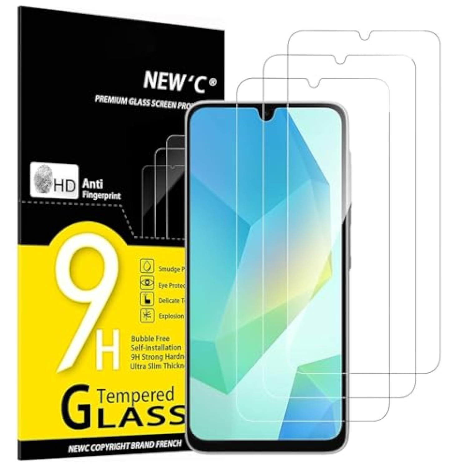 3-Pack Samsung Galaxy A16/A26 5G Tempered Glass Screen Protector Bubble-Free