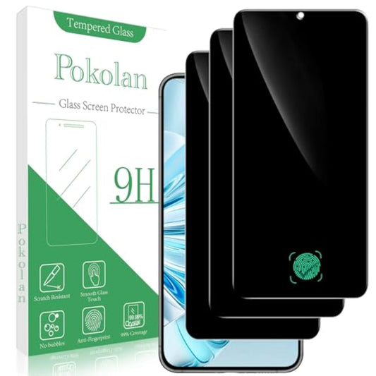 (3 Pack Privacy Screen Protector For Samsung Galaxy S25 Anti Spy Tempered Glass, Support Fingerprint Unlock, Anti Scratch, Bubble Free