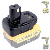 Adapter to Use Dewalt 20V or Milwaukee M18 Batteries with Ryobi 18V One+ Tools