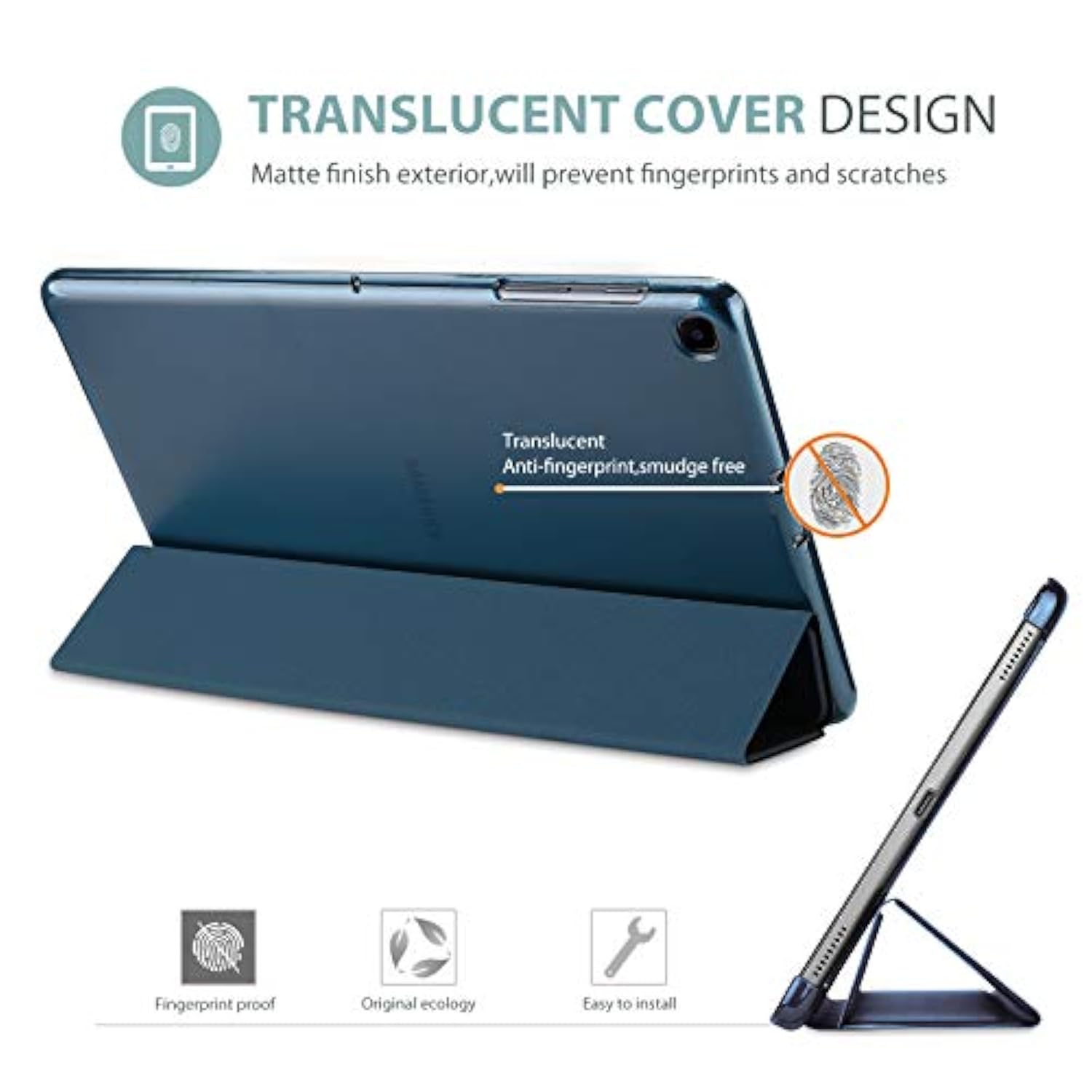 Procase Smart Case For Galaxy Tab A7 10.4 Inch 2022 2020 (Smt509 T500 T503 T505 T507), Protective Stand Case Hard Shell Cover For 10.4 Inch Galaxy Tab A7 10.4 Navy