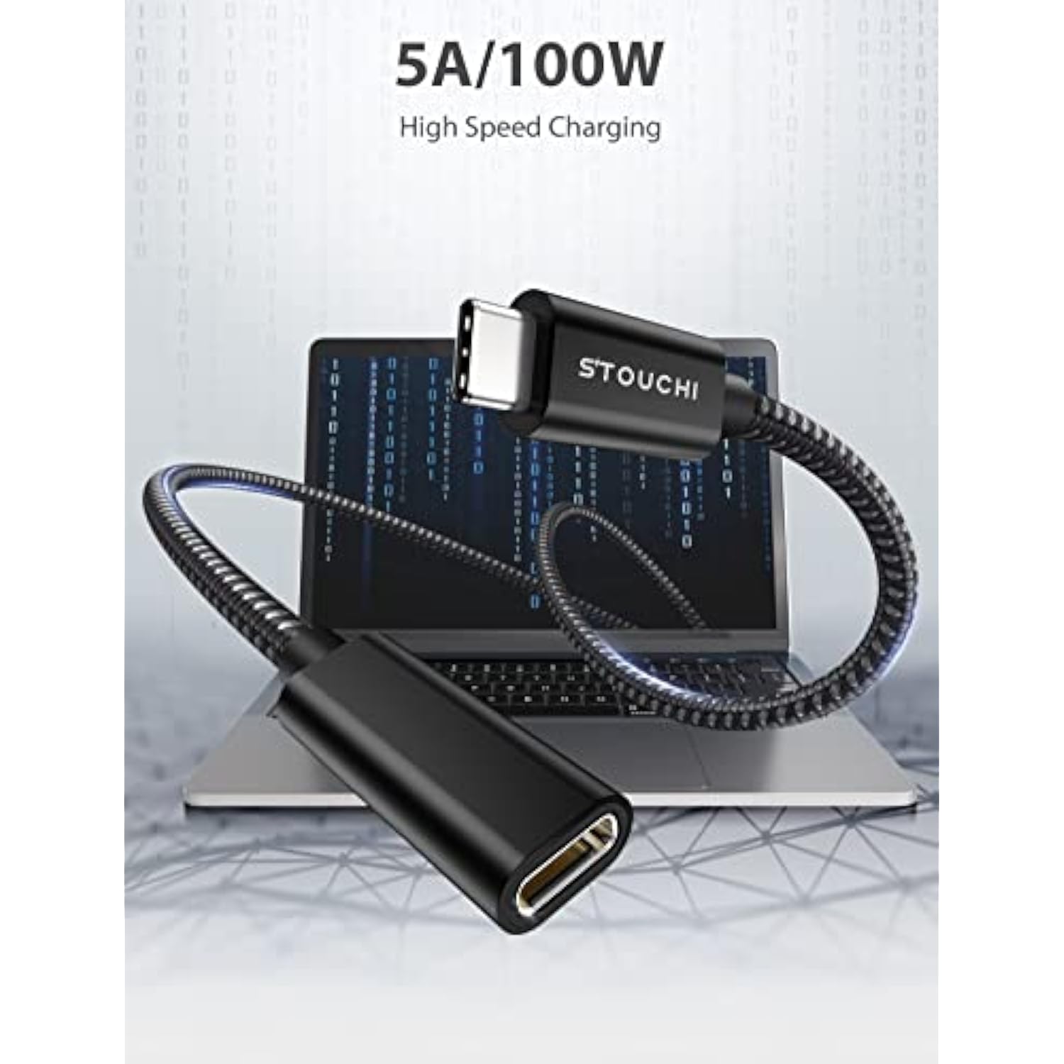 Usb C Extension Cable 10Ft/3M, Usb C Extension Cable Type C 3.1 Male To Female Fast Charging & Audio Data Transfer For Galaxy S22, Ipad Mini/Pro, Macbook Air M2/ M1 Mac Mini/Pro, Mag- Safe