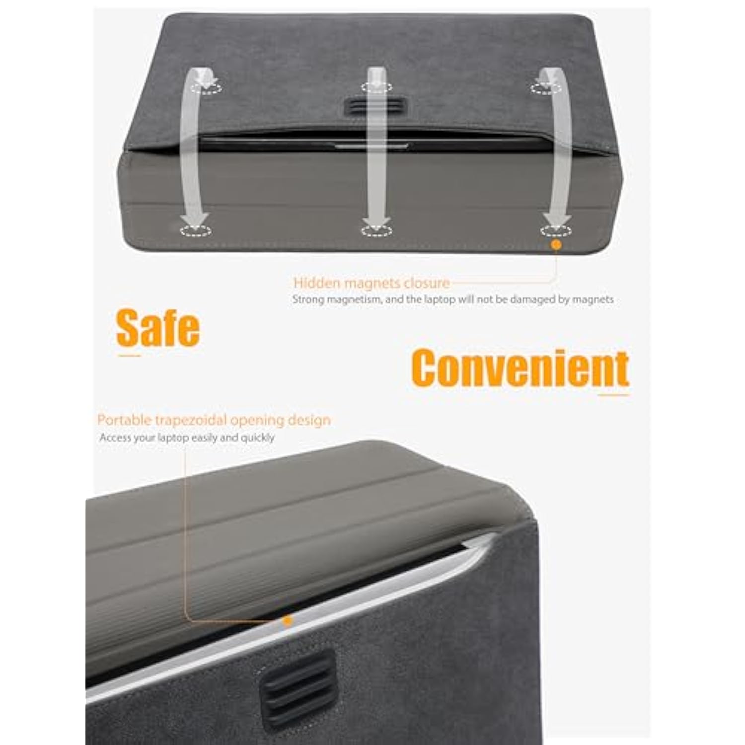 15-16 Inch Laptop Sleeve Bag With Adjustable Stand Feature For Macbook Pro 16 M4/M3/M2/M1 2025-2019, Xps 15, Macbook Pro 15 2015-2012, Case With Pouch, Space Gray