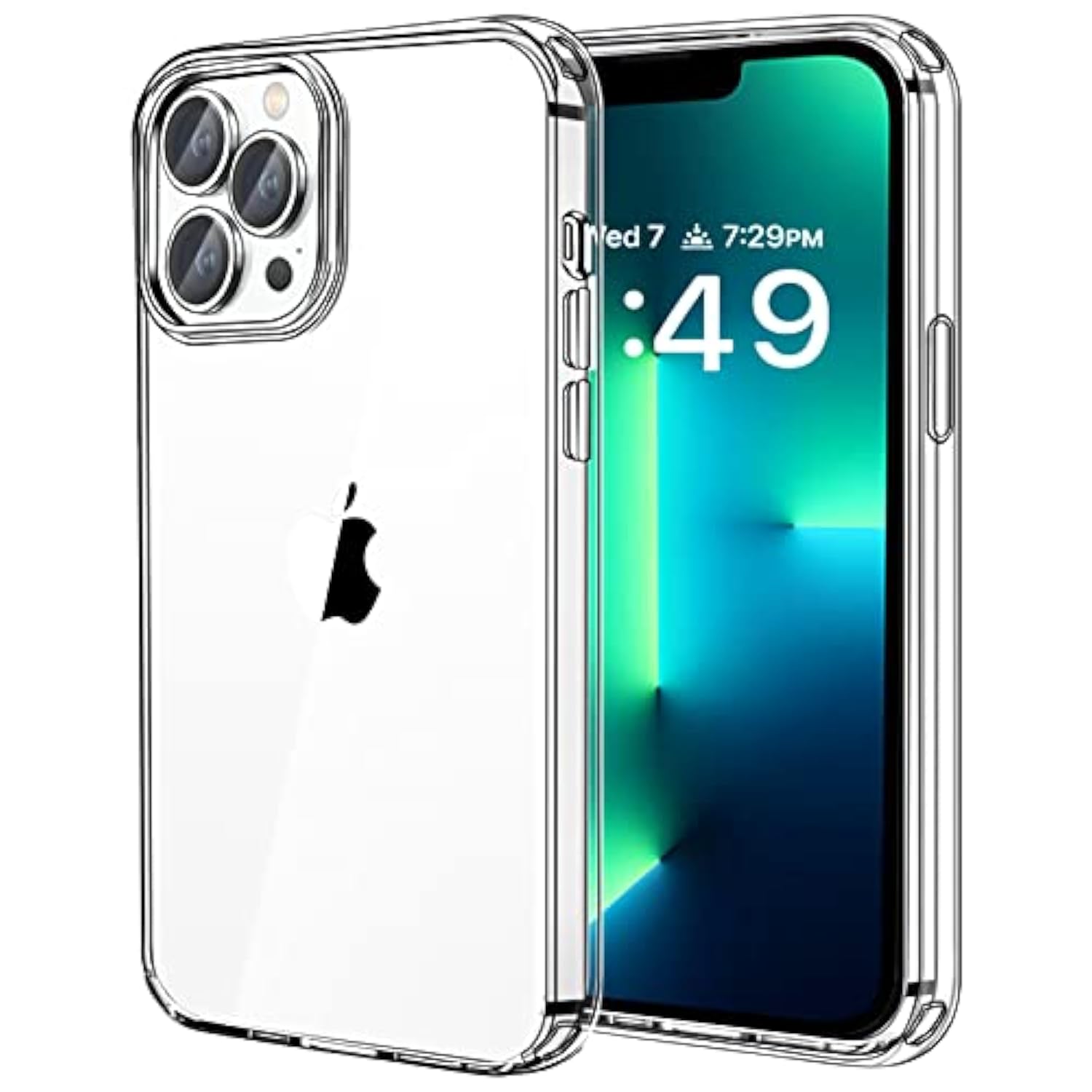 iPhone 13 Pro Clear Case Transparent Shockproof Slim Hard PC Bumper Cover