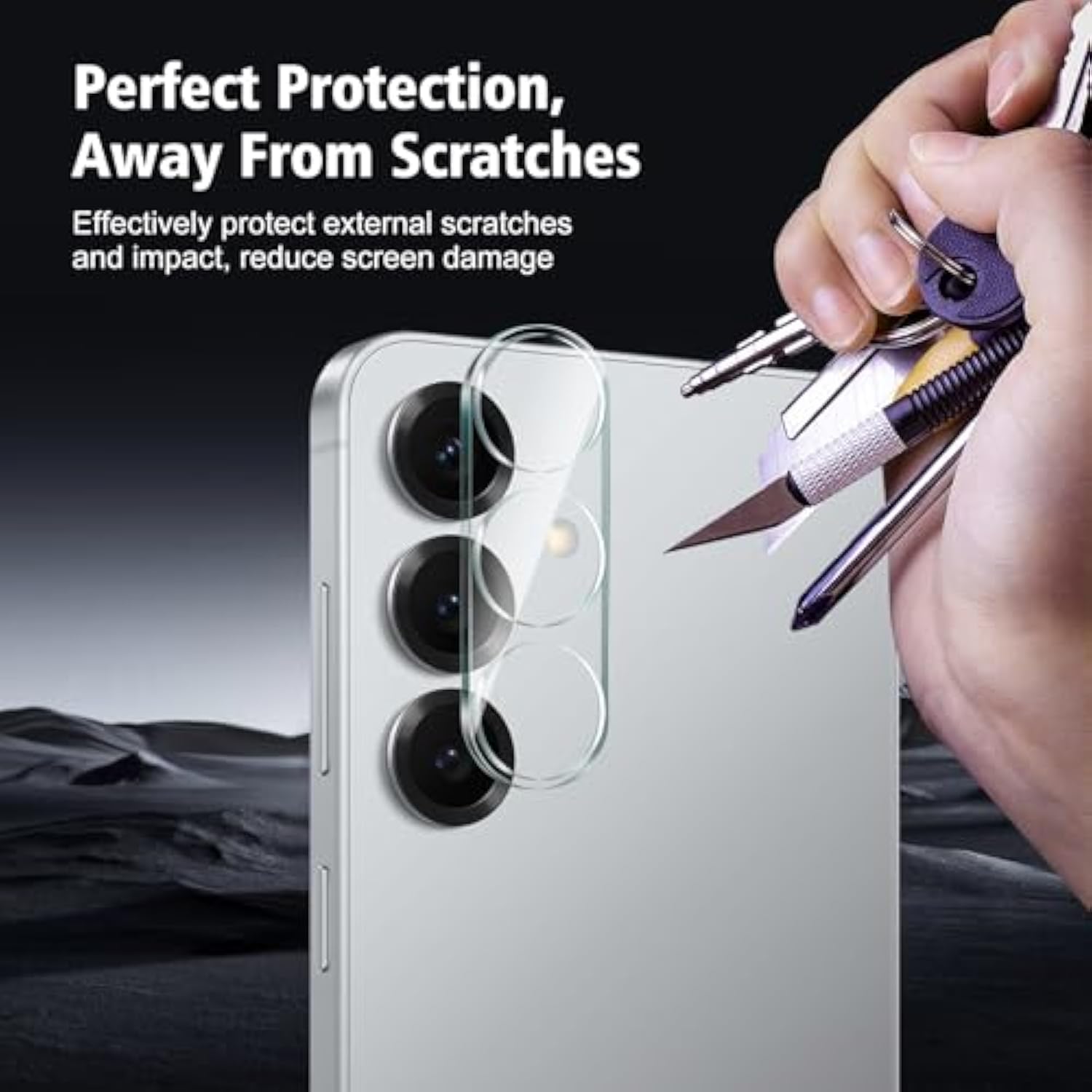 3 Pack For Samsung Galaxy S25+/S25 Plus Camera Lens Protector, Tempered Glass Film 9H Hardness, Scratch Resistant, Hd Clear, Case Friendly