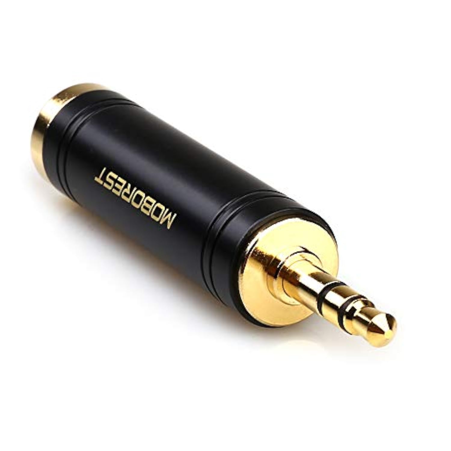 3.5Mm To 1/4'' Stereo Pure Copper Adapter, 1/8'' (3.5Mm) Male Plug To 1/4'' (6.35Mm) Jack Female Socket Adapter For Headphone Amp Adapte Black -1Pcs