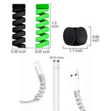 36-Pack Cable Protectors with 2 Desk Clips for iPhone, iPad & USB Cables