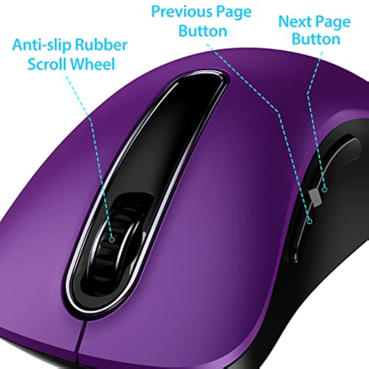 2.4G Wireless Mouse, 1200 Dpi Computer Mouse With Usb Receiver, Portable Wirel