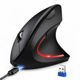 Ergonomic Mouse, Wireless Rechargeable Vertical Mouse For Carpal Tunnel Right Hand, 4800 Dpi 5 Adjustable Levels 2.4Ghz With Usb-A Receiver, Silent Click, For Laptop, Pc, Desktop (Not Usb-C)