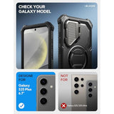 Samsung Galaxy S25 Plus Case with Camera Cover, MagSafe, Screen Protector, Black