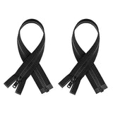 2Pcs 24 Inch #5 Black Separating Bottom Molded Zippers Plastic Teeth B