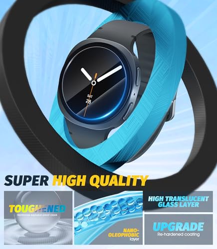 (4 Pack) Watch Screen Protector Compatible For Samsung Galaxy Watch 8 40Mm, Samsung Galaxy Watch 7/6/5/4 (40Mm)/Fe/Garmin Instinct 3 Amoled&Solar 50Mm, Tempered Glass Anti-Scratch Bubble-Free