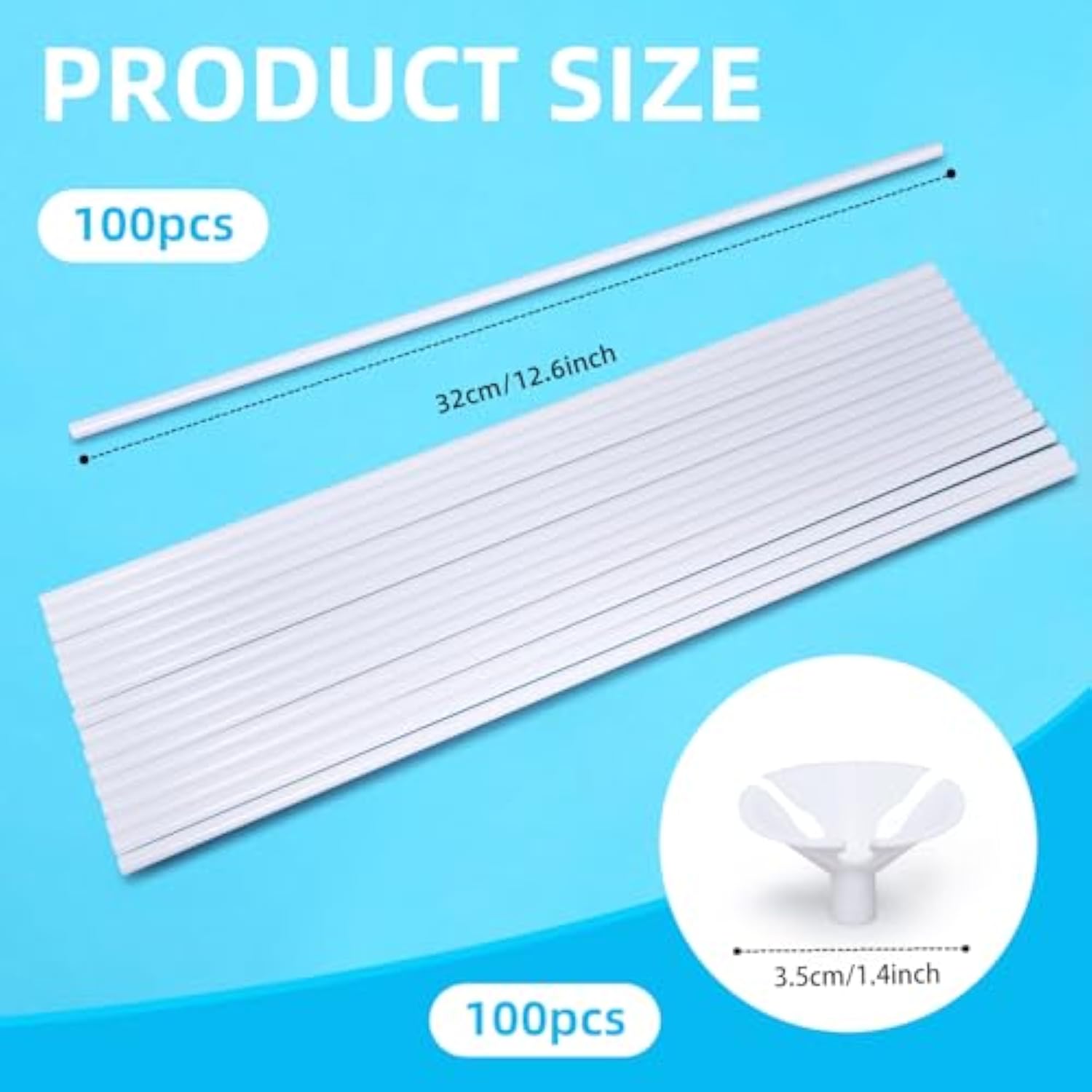 Balloon Sticks 100Pcs Balloon Stick And Cup For Party Wedding