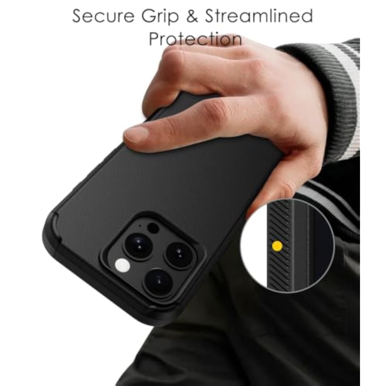 iPhone 16 Pro Max Case with MagSafe Compatibility, Screen Protector, Port Protection, and Camera Control Button - Slim and Tough Phone Case for iPhone 16 Pro Max (Black)