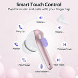 Bluetooth Earbuds, 60H Playback, LED Display, Wireless Charging, IPX5, Mic