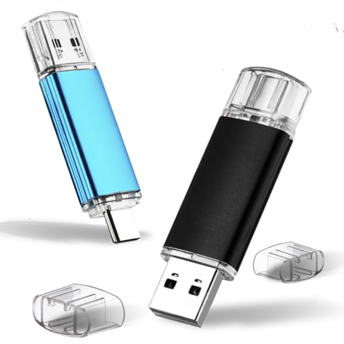 2 Pack 128Gb Type-C Usb 3.0 Flash Drive 128Gb 2-In-1 Usb-C Thumb Drives Memory Stick Jump Drive For Smartphones,Computer,Tablet,Pc