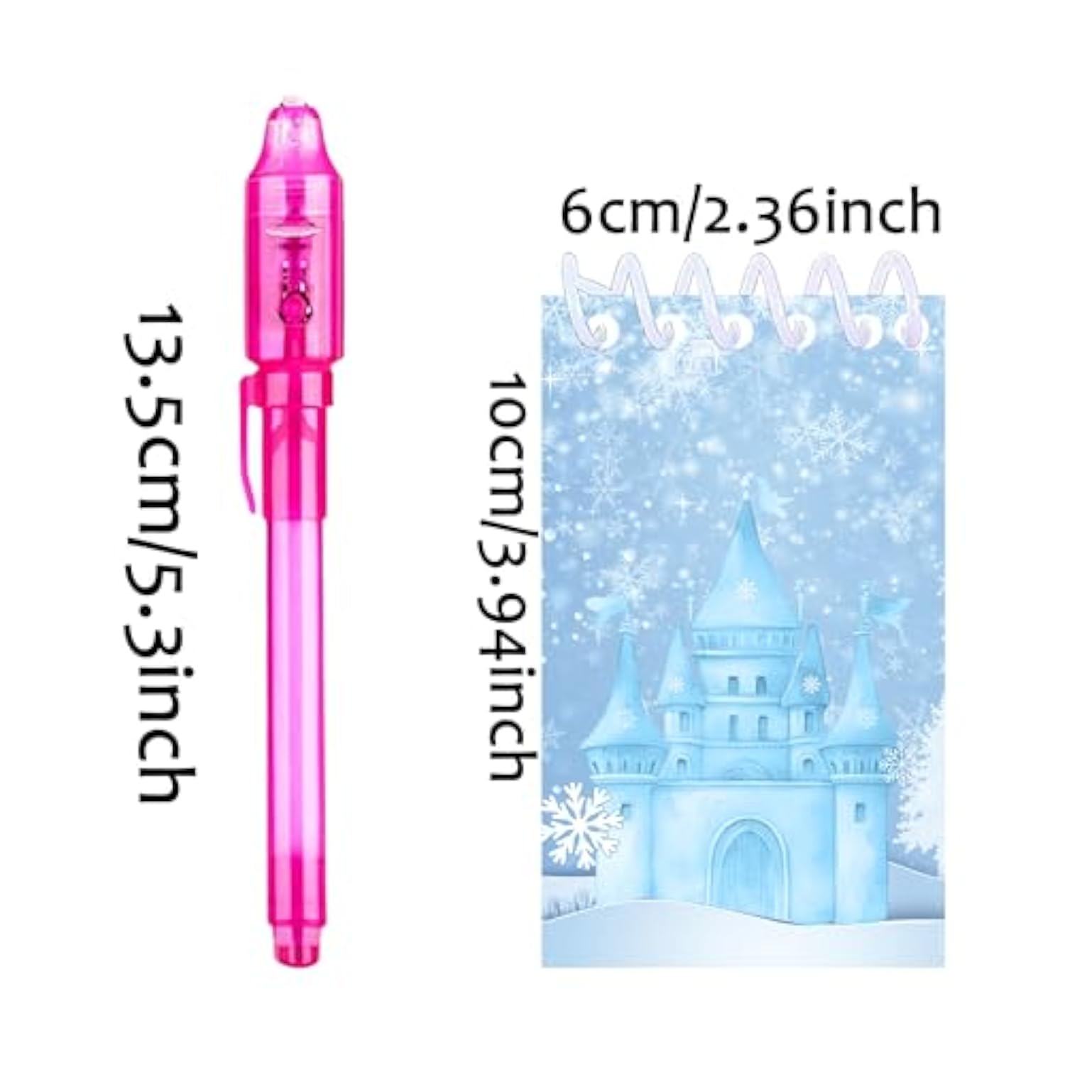 Frozen Party Favors |12 Invisible Ink Pen And 12 Mini Notepads| Frozen Party Goodie Bag Stuffers, Classroom Prizes, Party Supplies