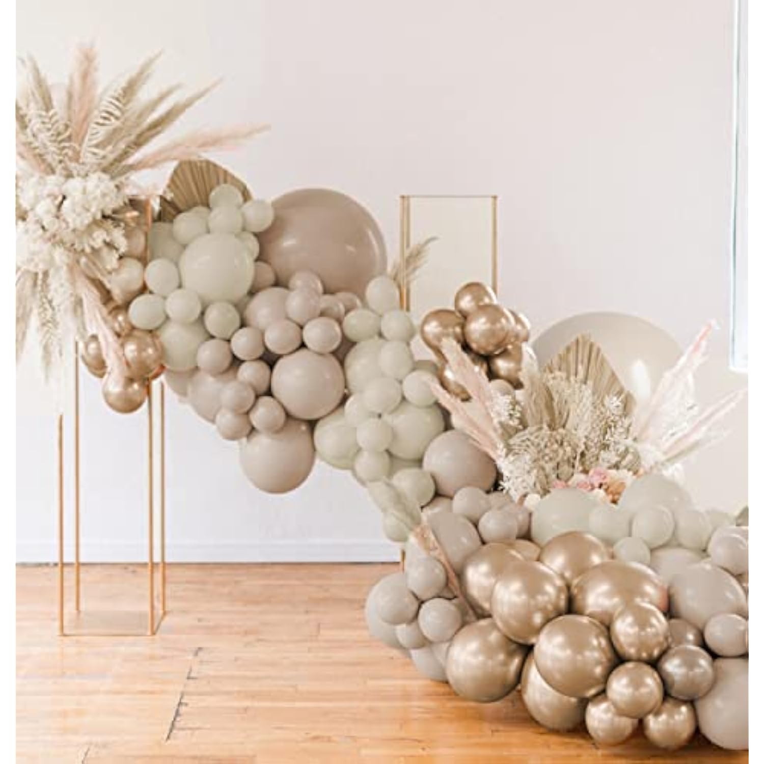 Boho Balloon Garland Kit 115PCS Beige White Sand Champagne Balloons for Party