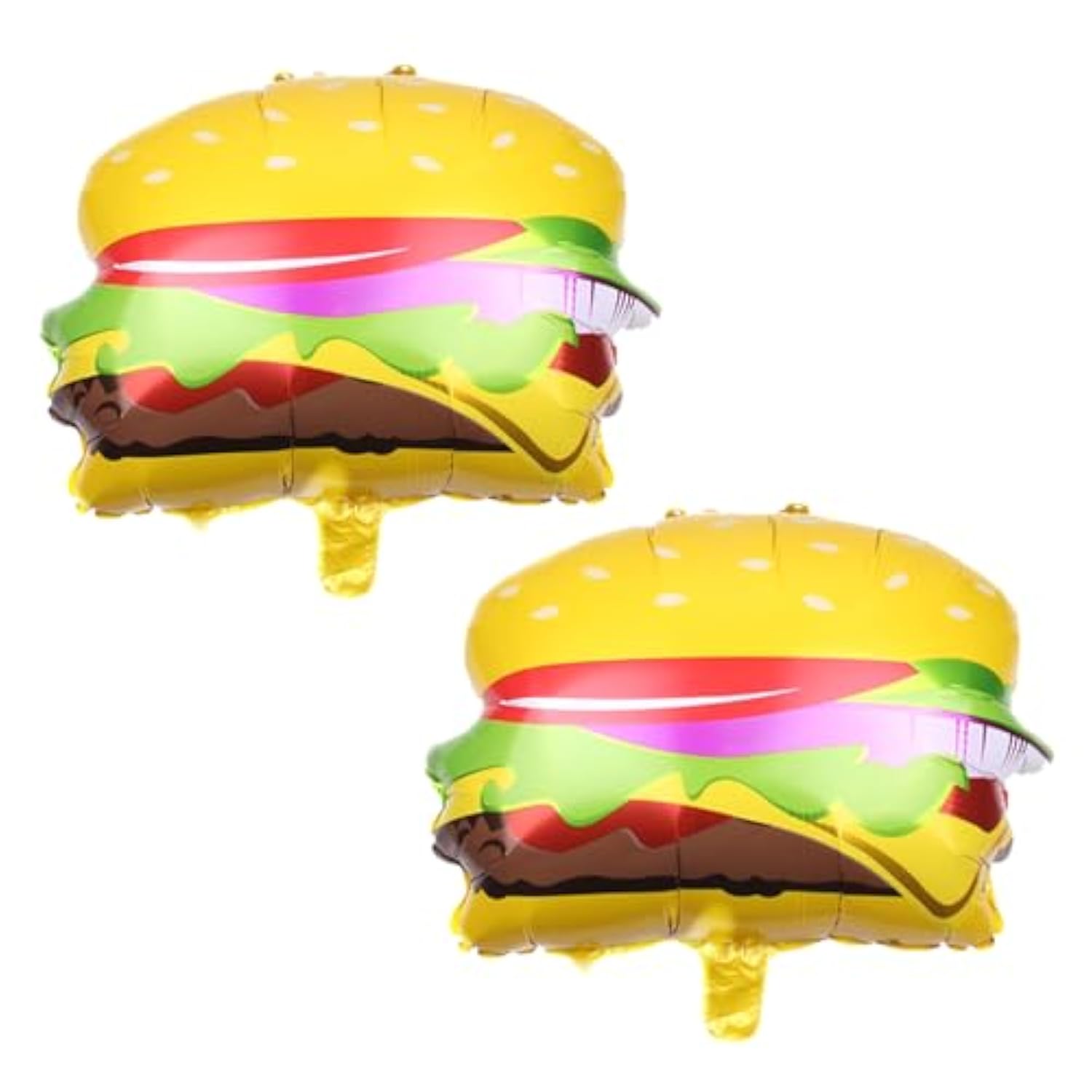 2Pcs Hamburger Foil Balloons Aluminum Food Balloon Birthday Party Decorations