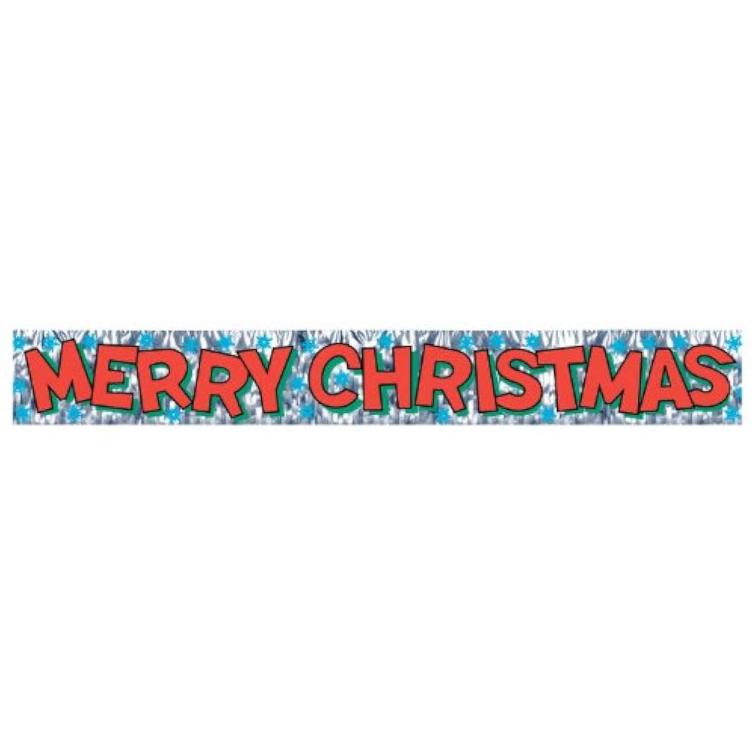 Metallic Merry Christmas Fringe Banner