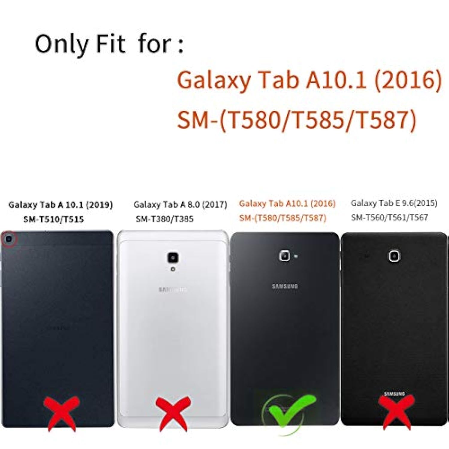For Samsung Galaxy Tab A 10.1 Case 2016,Heavy Duty Shockproof Folding Stand Pr