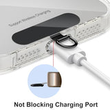 Phone Tether Tab for iPhone, 4 Pack Metal Lanyard Patch, Lanyard Strap Replacement All Full Cellphone Cases (Black)