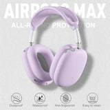 Silicone Case Cover For Airpods Max Headphones, Purple Airpods Max Ear Cup Cover/Ear Pad Case Cover/Ear Cups Cover/Max Headband Pad,Accessories Silicone Skin Protector For Apple Airpods Max (Lavender