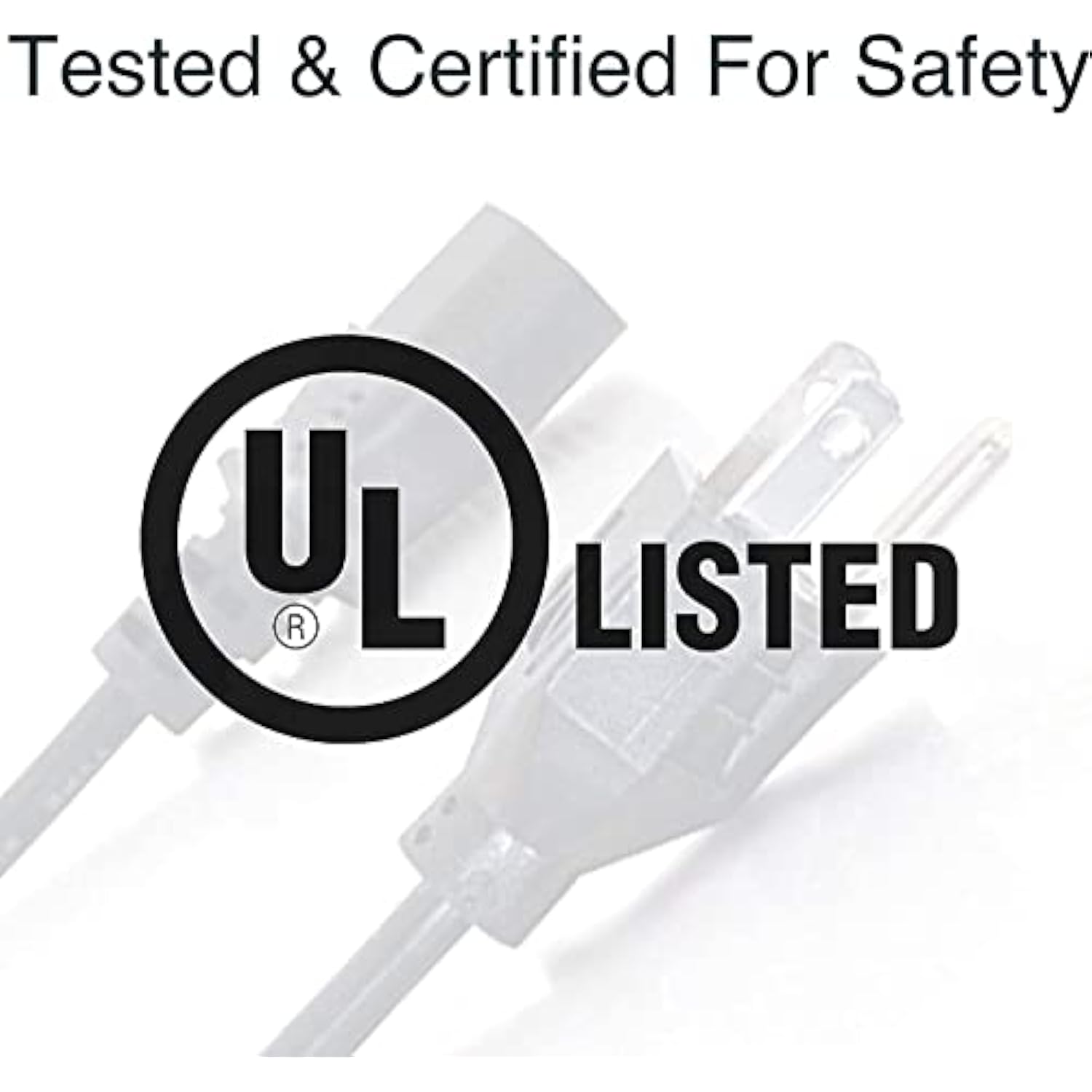 6Ft Premium Replacement Ac Power Cord - Durable Power Cable For Tv, Computer, Monitor, Appliance & More (24240), Pack Of 1