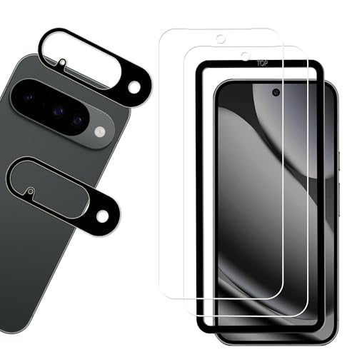 [2+2 Pack Tempered Glass Film For Google Pixel 10 Screen Protector 2-Pack with Camera Lens Protector 2-Pack