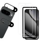 [2+2 Pack Tempered Glass Film For Google Pixel 10 Screen Protector 2-Pack with Camera Lens Protector 2-Pack