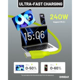 Usb C To Usb C Cable (6Ft, Silicone), 240W Usb C Cable Fast Charging For Macbook Hp Ipad Switch, Type C Charger Fast Charging Iphone Charger Cord For Samsung S25 S24 Iphone 16 15, Lime Green