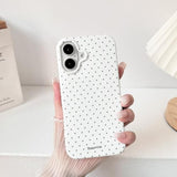 Compatible For Iphone 16 Case Cute Aesthetics Polka Dot Design For Girls Women Soft Tpu Shockproof More Protective Girly For Iphone 16 Case-White