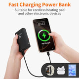 Portable Charger, 10000Mah Battery Pack Power Bank For Cordless Heating Pad, Including A Charging Cable