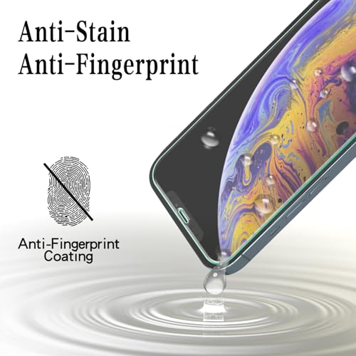 [2 Pack Screen Protector for iPhone 12 Pro Max Tempered Glass, Anti Scratch, Bubble Free, Easy to Install, Case Friendly