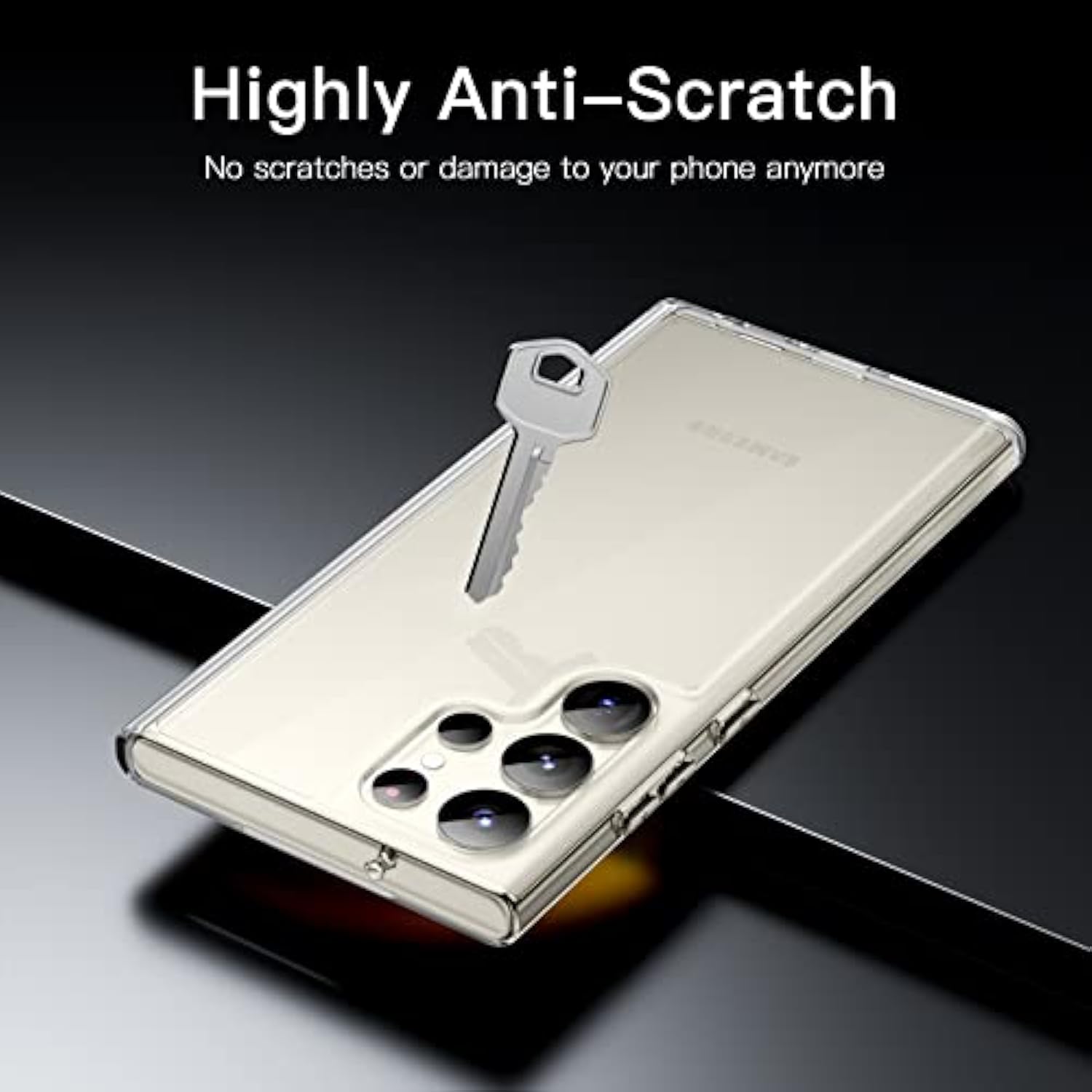 Jetech Case For Samsung Galaxy S23 Ultra 5G 6.8Inch, Nonyellowing Shockproof Bumper Protective Phone Cover, Antiscratch Hard Pc Back (Clear)