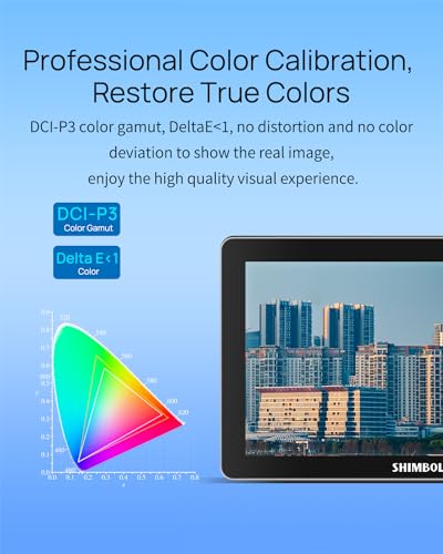 M7 7" 2000Nits Dci-P3 Ips Touchscreen On-Camera Field Monitor 4K Hdr Hdmi Sdi Aluminum Shell With 3D Lut, False Color, Waveform, Focus Peaking (Exclude Battery)