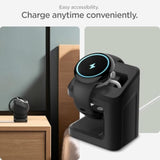 Spigen S355 Stand Designed for Google Pixel Watch 3/2 Charger Stand Durable TPU with Non-Slip Stable Base (NOT Compatible with Pixel Watch 1) - Black