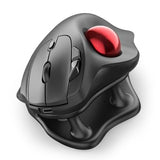 M511 Wireless Trackball Mouse, Rechargeable Ergonomic Thumb-Control Mouse With Tilt Stand, Smooth & Precision Tracking, 3 Device Connection (Bluetooth Or Usb Receiver), For Pc/Mac/Laptop-Red