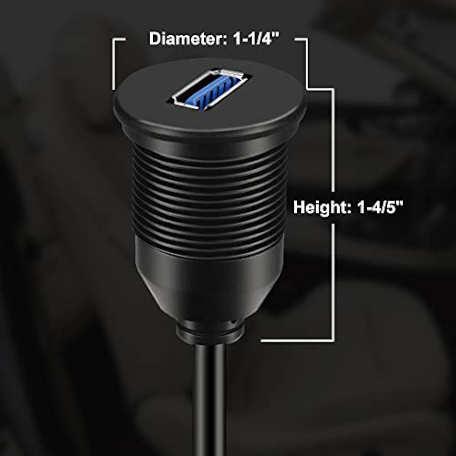 5 Pack Single Port Usb 3.0 Car Mount Flush Cable Usb 3.0 Male To Female Extens