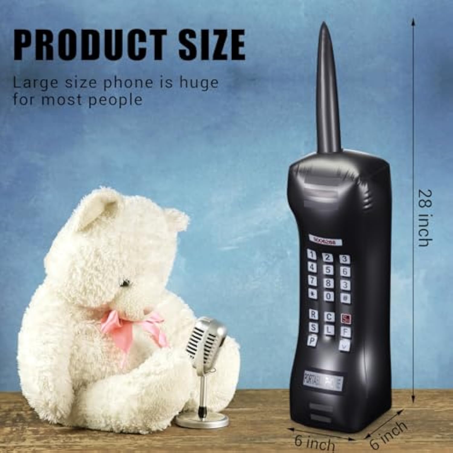 2 Packs Inflatable Mobile Phone Inflatable 80'S Retro Mobile Phone Party Decoration Theme Props Fancy Dress Accessory 30 Inches