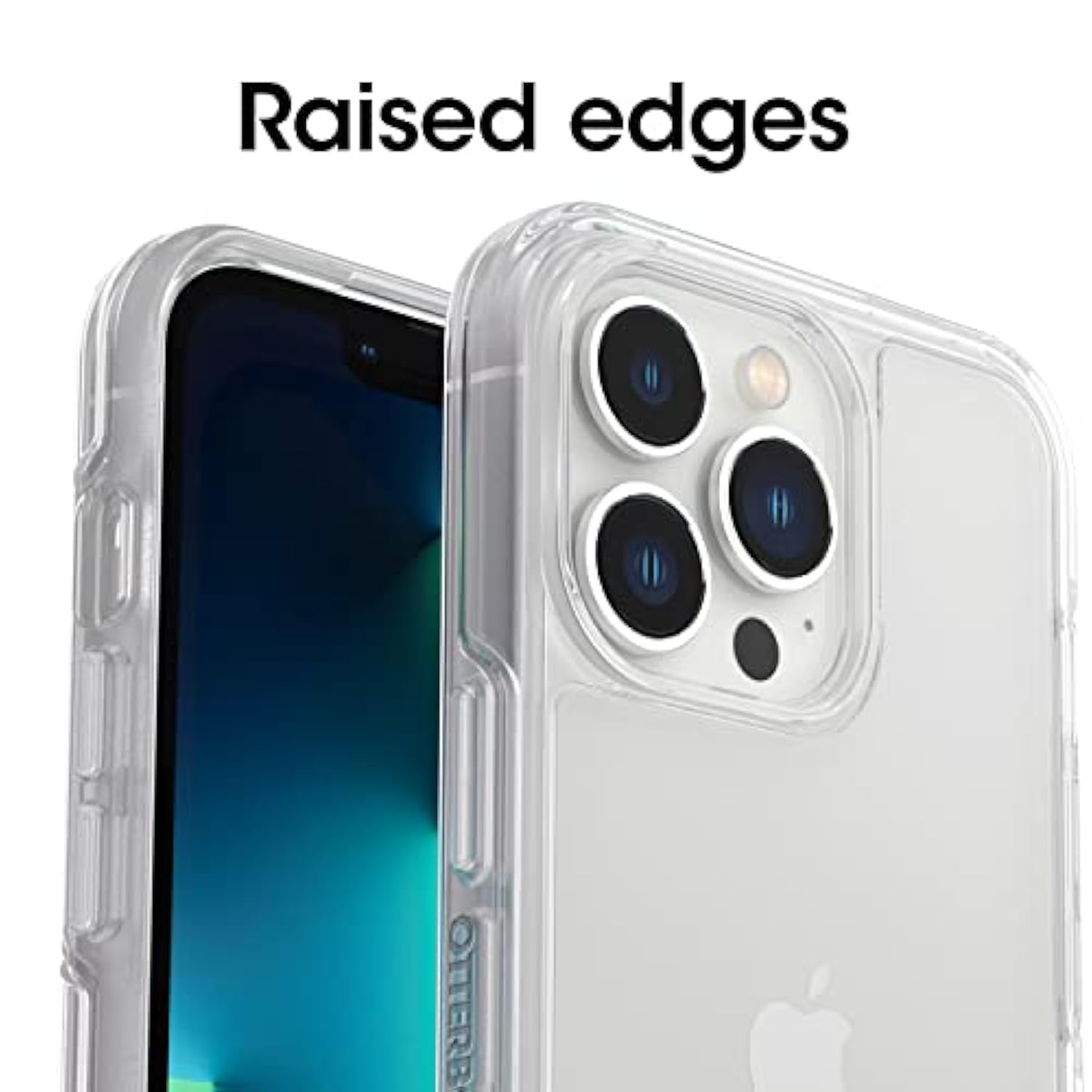 OtterBox iPhone 13 Pro (ONLY) Symmetry Series Case - Single Unit Ships in Polybag, Ideal for Business Customers - CLEAR, ultra-sleek, wireless charging compatible, raised edges protect camera & screen
