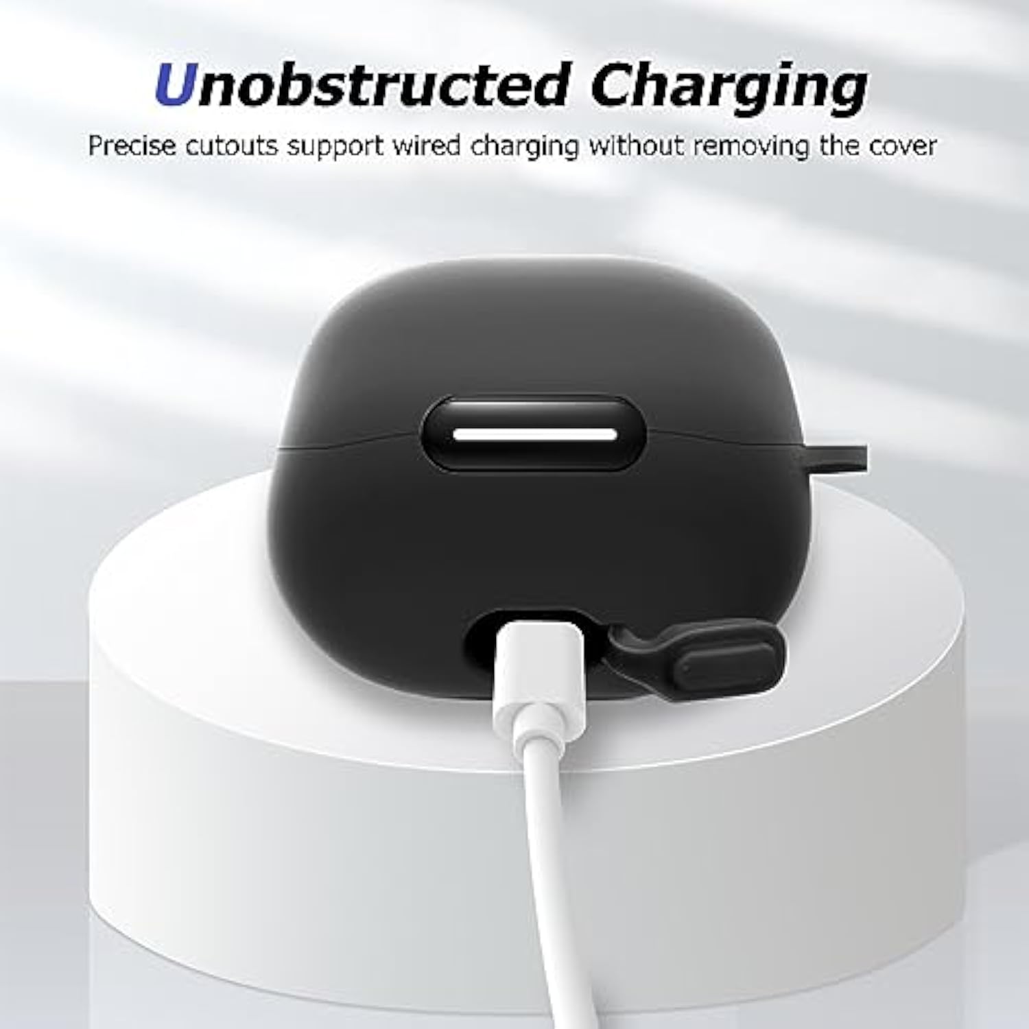 Compatible With Anker Soundcore Liberty 4 Nc Case Cover, Soft Silicone Shockproof Protective Case Skin For Soundcore Liberty 4 Nc Wireless Earbuds (Black)