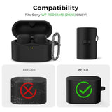 Sony WF-1000XM6 Silicone Case, Black Accessory for Sony WF-1000XM6 Wireless Earbuds