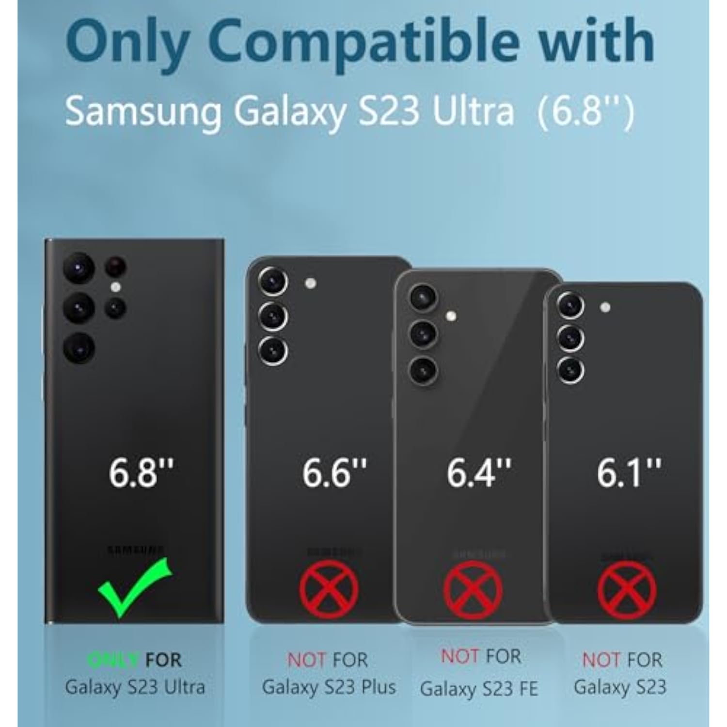 Samsung Galaxy S23 Ultra Case with Built-in Screen Protector and Kickstand