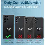 Samsung Galaxy S23 Ultra Case with Built-in Screen Protector and Kickstand