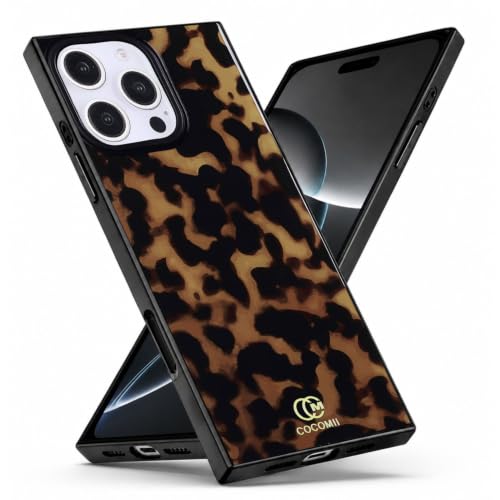 Rectangle Case for iPhone 16 Pro Max, Compatible with MagSafe, Chestnut Tortoiseshell